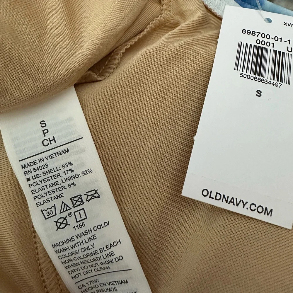 Old Navy Scoop-Neck Swim Bikini Top in Tie Dye Blue Star Print Size Small